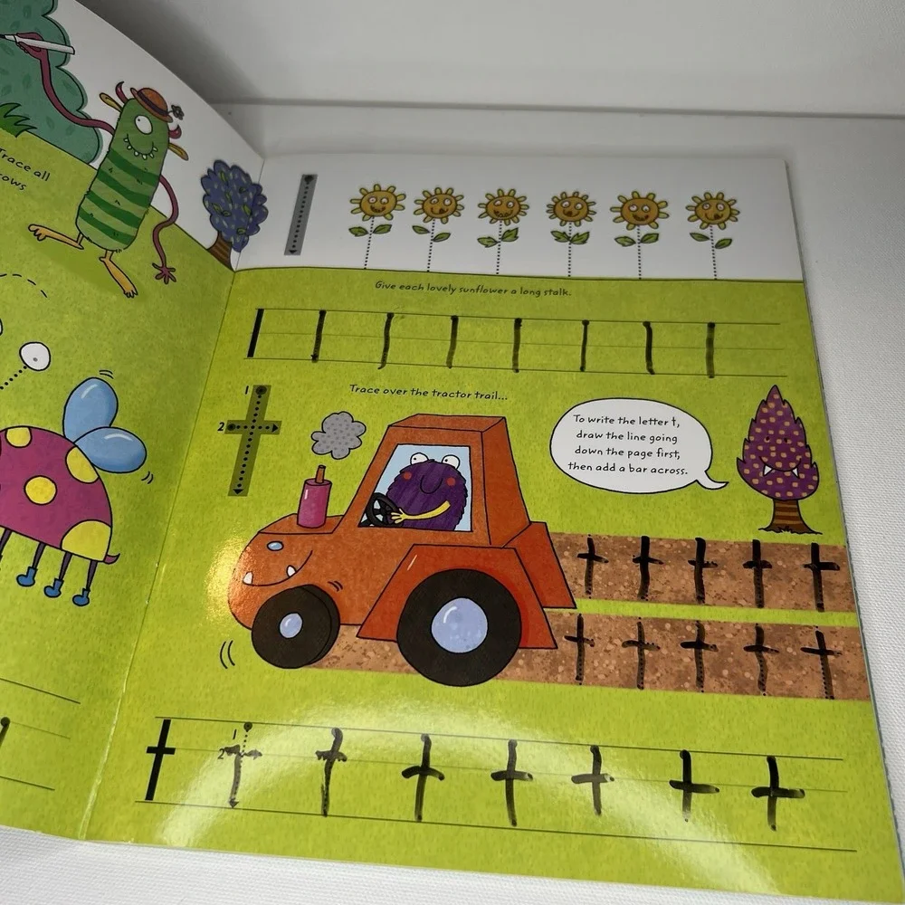 Usborne Wipe-Clean Lower-case Letters Activity Book Preschool Dry Erase Tracing